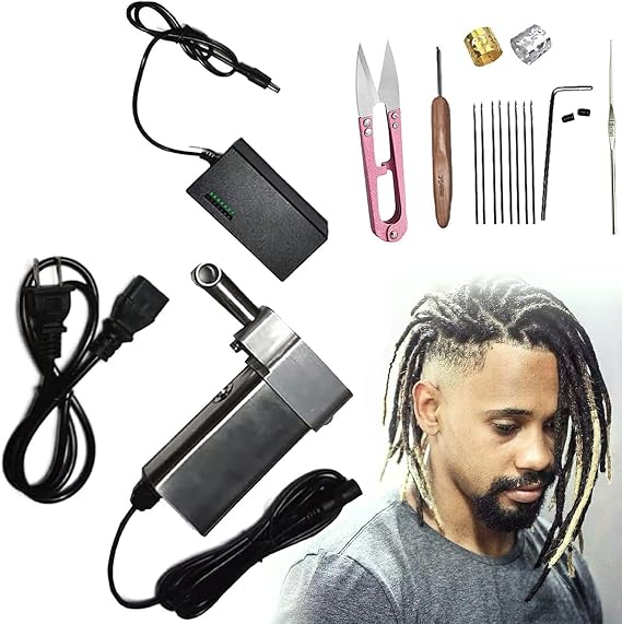 Dreadlocks Machine, Handheld Electric Instant Dreadlocks Maker, 6-16mm Crochet Twisting Braiding Machine with 20 Crochet Needles, for DIY Dreadlocks, Make Dreadlocks Easier,16mm
