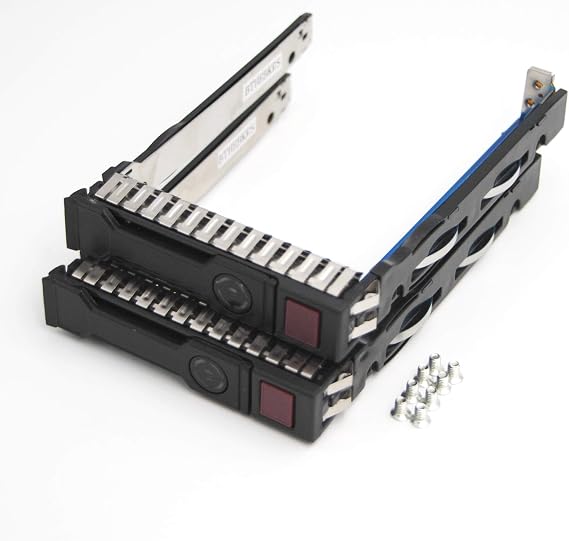 2-Pack 2.5" SFF SAS SATA SSD Hard Drive Carrier Tray Caddy 651687-001 651699-001 Compatible for Proliant ML310 ML110 ML350 DL360p DL380P DL160 DL388 DL560 DL180 DL120 SL250S SL230S Gen8 G8 Gen9 G9
