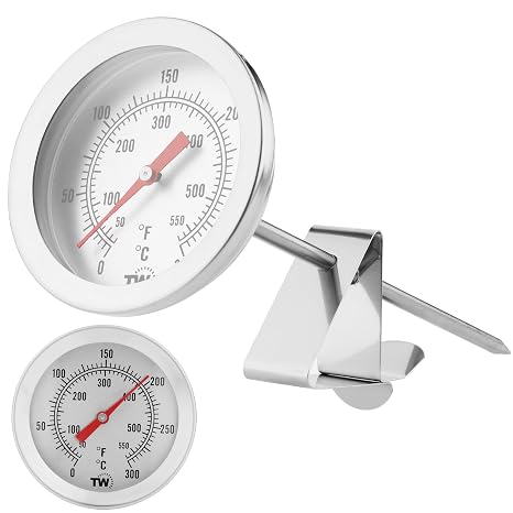 Candy Thermometer with Pot Clip Professional Candy Making Probe Ideal Stainless Steel Dial Accurate Sugar Thermometer for Candy Making and Sugar Melting Cooking Kitchen