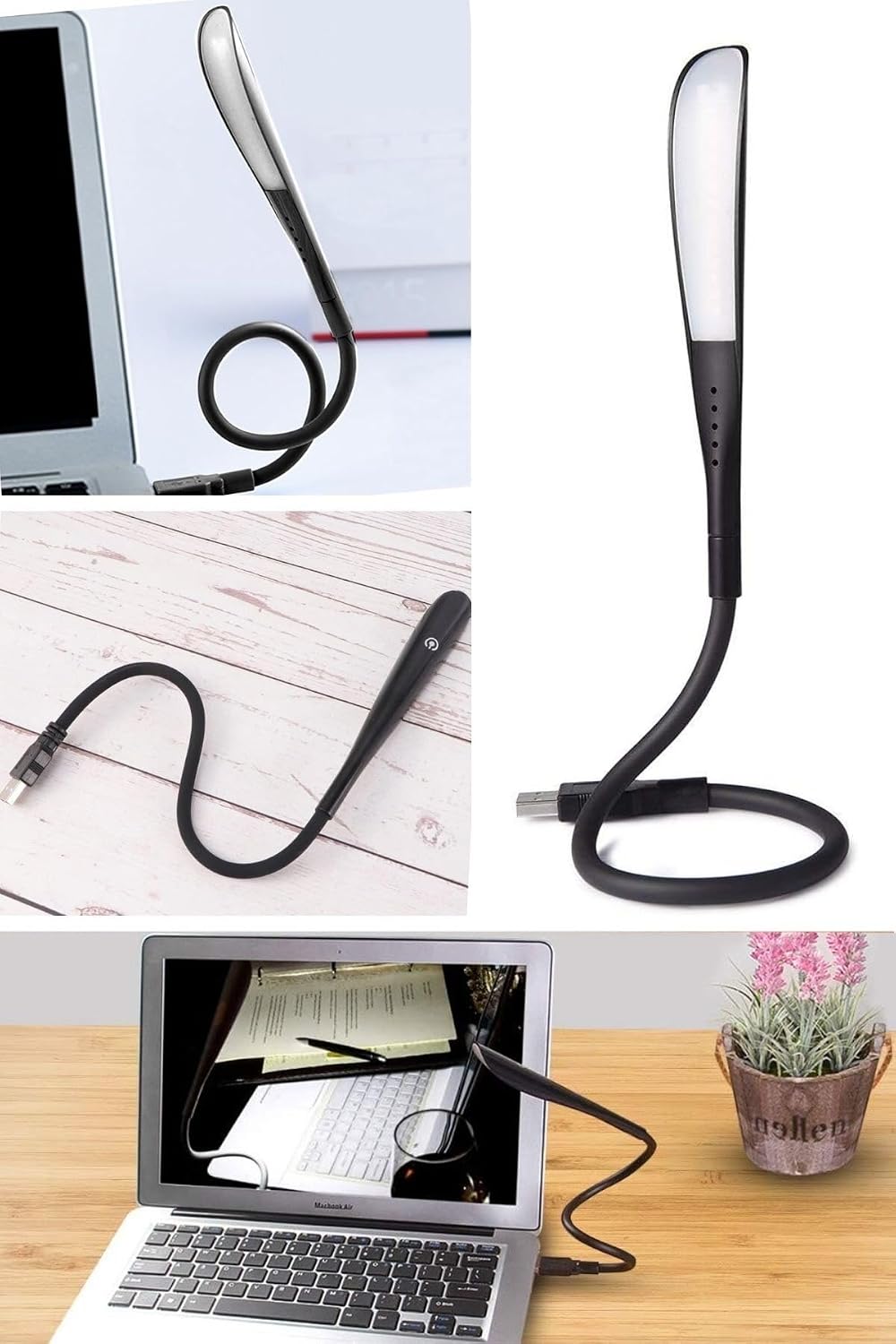 Buffer USB Girişli 14 Ledli 3 Kademeli Dokunmatik Masa/Kitap Okuma Lambası Ledi Siyah [Enerji Sınıfı G]