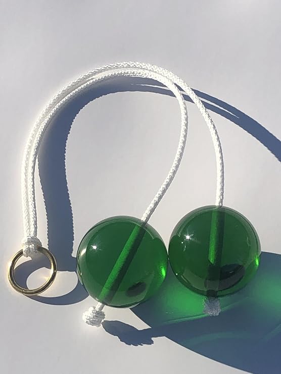 Ceyda Clackers Click Clacks Klackers Toy Acrylic Balls On a String Rope Popper Knockers Whackers Kabangers Whakkos Noise Maker Toy Green