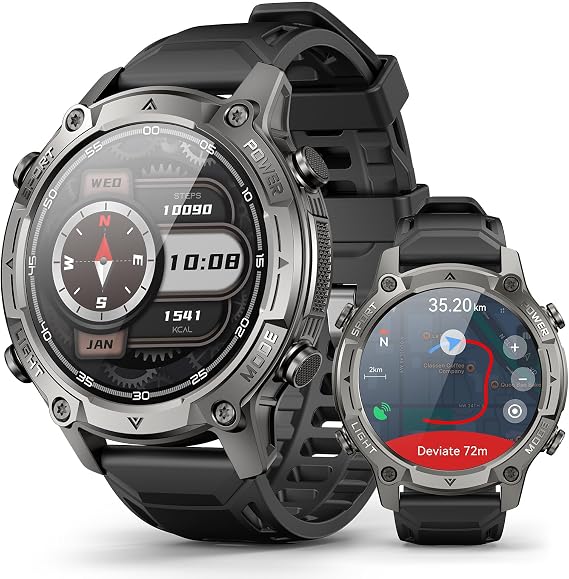 Smart Watch for Men, Outdoor GPS, Answer/Make Call, 5ATM Waterproof, 50mm