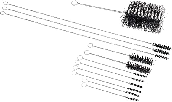 Speedway Motors Engine Cleaning Brush Kit Includes 12 Multi-Size Brushes Ranging from 1/4 Inch to 5 Inch Diameter, Ideal for Engine Maintenance, Detailing, and Race Car Cleaning