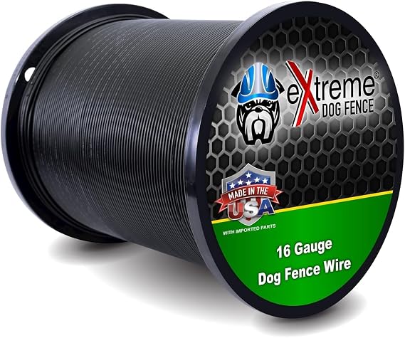 16 Gauge Dog Fence Wire, 2000 ft, Underground Boundary Wire, Heavy Duty | 2000-ft continuous spool; polyethylene jacket, UV-resistant, direct-burial; fits Extreme Dog Fence, PetSafe & all in-ground