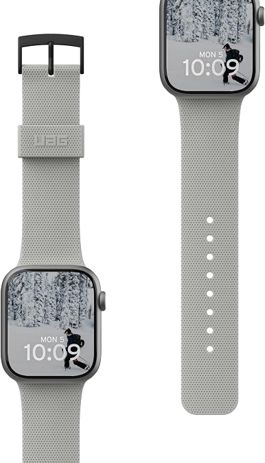 URBAN ARMOR GEAR UAG Compatible with Apple Watch Band 42/41/40mm & 49/46/45/44mm iWatch Series Ultra 3/Ultra 2/Ultra/4-11/SE3/SE2/SE DOT, Sport Soft Silicone Breathable Replacement Watch Strap