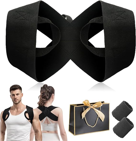 Fitness Posture Corrector Training Straps, Fitness Heavy Shoulder Straps, Open Shoulder Assist Straps Shoulders for Weight Training, Chest Straight, Bench Presses, Shoulder Training