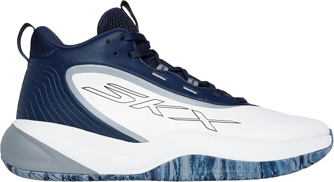Skechers Men's SKX League Sneaker | Basketball, 5-GEN Foam Cushioning, Move Foam Insole, High Top, Leather Upper