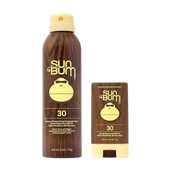 Sun Bum Sun Bum Original Spf 30 Sunscreen Spray and Face Stick vegan and Reef Friendly (octinoxate & Oxybenzone Free) Broad Spectrum Moisturizing Uva/uvb Sunscreen With Vitamin E