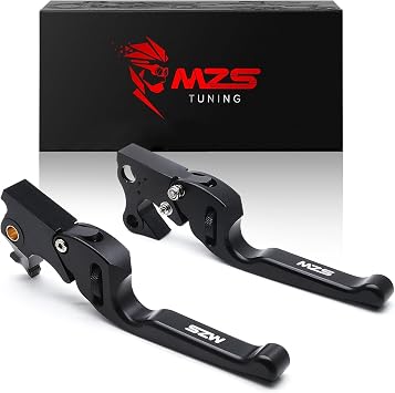 MZS Black Motorcycle Clutch Brake Levers Wheel Roller Adjustable CNC Compatible with Sportster Iron XL 883 2014-2022 / XL883L 2014-2019 / Sportster XL 1200 2014-2022