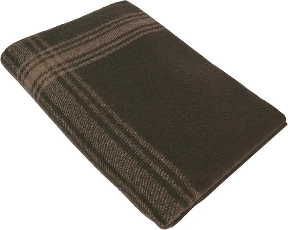 Rothco Striped Outdoor Wool Blanket Heavyweight, Warm, and Comfortable Emergency Cover