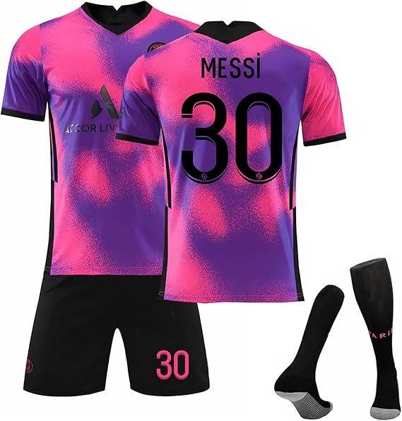 Generic Kids Football Kit 24/25 Home/Away Boy's Soccer Jerseys, Shorts and Socks Set for Boys Youth (2-13 Years)