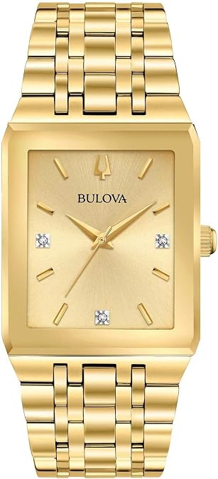 Bulova Men's Modern Quadra Watch 97D120, Yellow, One Size, 97D120-AMZUK