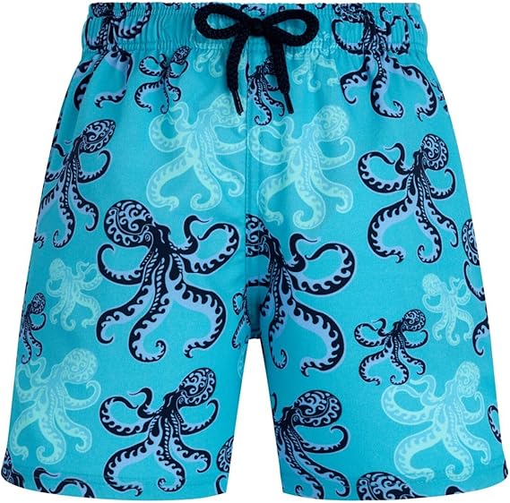 Boys Stretch Swim Trunks Poulpes
