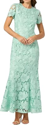 Shoshanna Women's Midnight Mint Lace Brie Dress