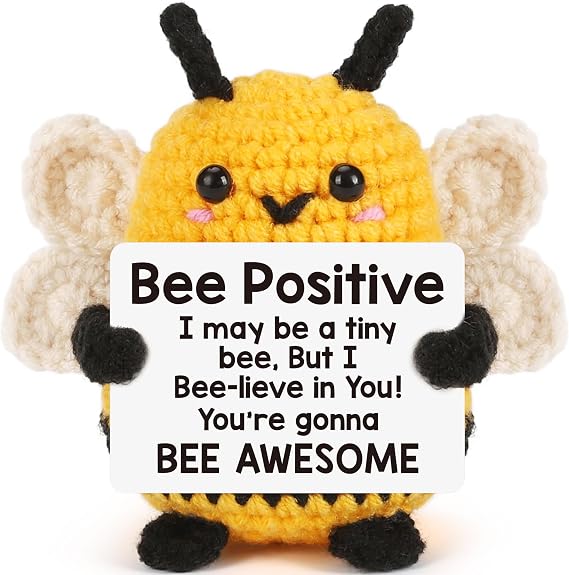 Bee Positive Birthday Gifts for Women Men, Teacher Appreciation Gifts
