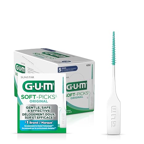 GUM Soft-Picks Original Dental Picks, Item 632 Professional Samples, 5 Soft-Picks Per Pack, 72 Packs