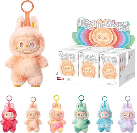 POP MART Labubu The Monsters Big Into Energy Series - Set of 6 Surprise Box Figures Plush Keychains Collectibles Decorative Toys