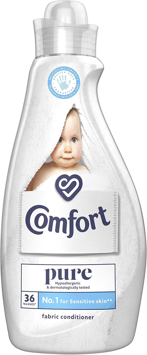 Comfort Pure Sensitive Gentle for Skin Fabric Conditioner Softener + Softness 216 wash (Pack of 6) Upto 7 Months Supply