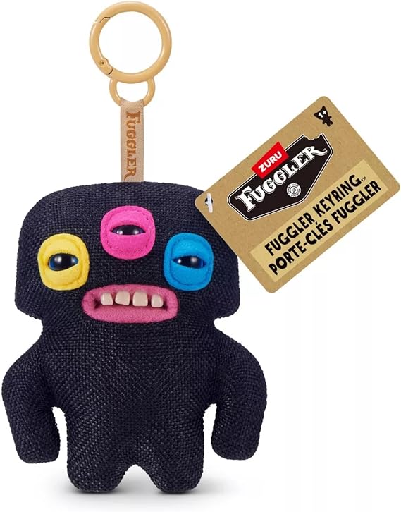 Fuggler Series 6 Keyrings, 4.5 Inch Funny Ugly Monsters Plush Keychain, Character-Themed Unisex Plush Fabric