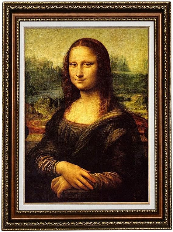 ELITEART- Mona Lisa by Leonardo DaVinci Oil Painting Reproduction Giclee Wall Art Canvas Prints-Framed Size:26 "x 36 "
