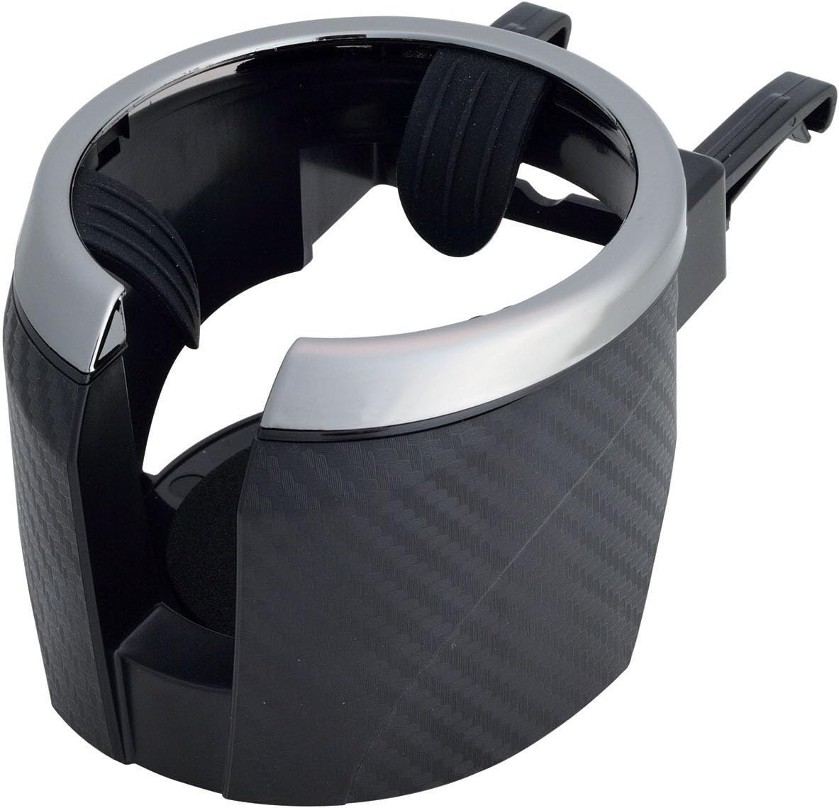 Seiwa drink holder carbon cup holder carbon pattern metal black W859