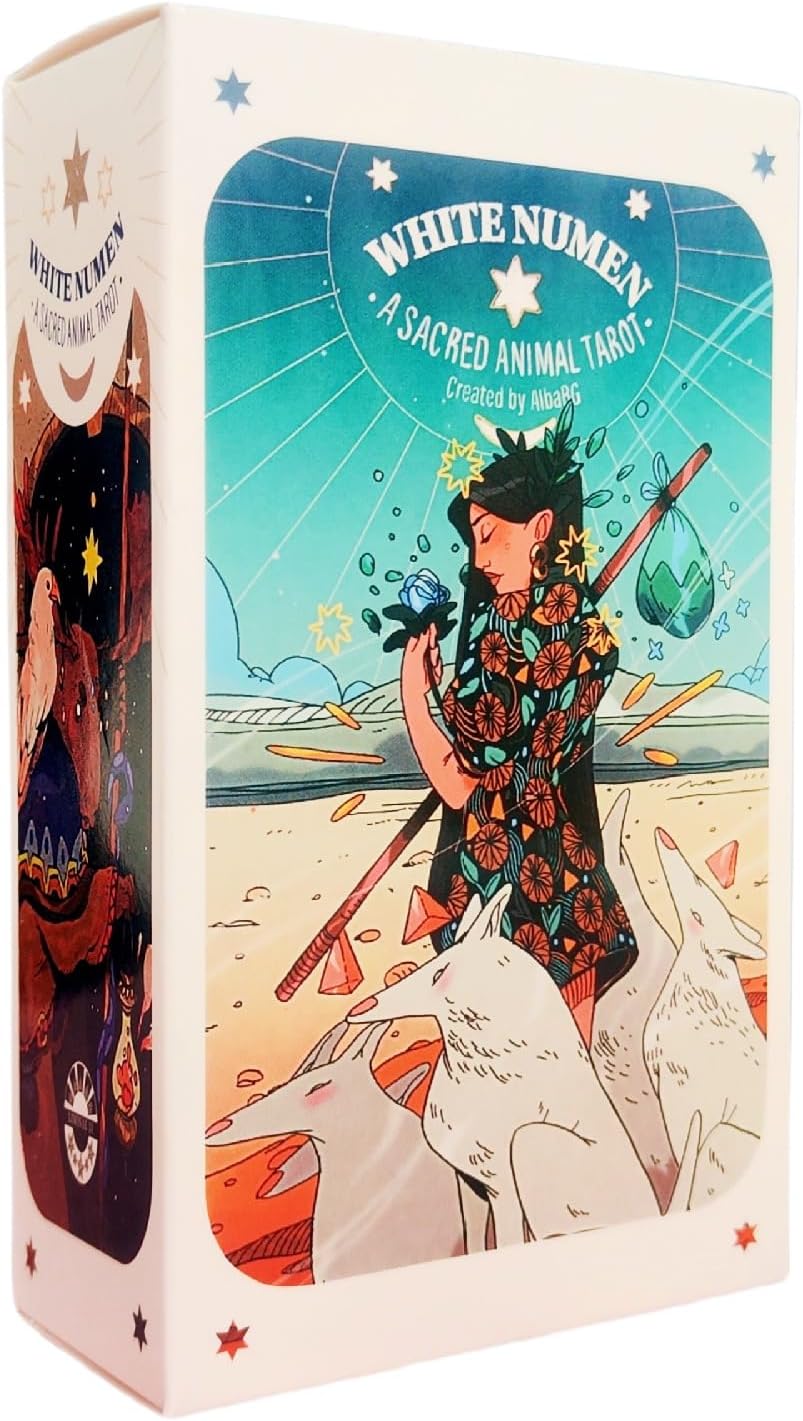 White Numen Sacred Animal Tarot Deck Leisure Party Table Game PDF Guidebook Divination Oracle Cards