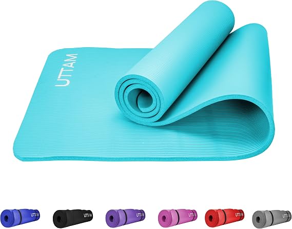 Yoga Mat - Multi-Purpose Extra Thick NBR Foam Exercise Mats, Suitable for Stretching, Pilates, Resistance Workout & Therapy, Home & Gym Equipment Accessory for Men Women Kids- 183X60CM