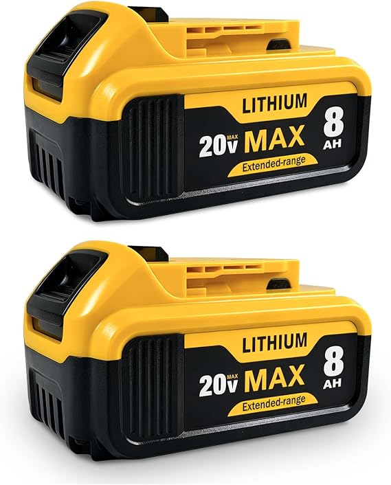 Replacement Battery for DeWalt 20V MAX 8Ah 2-Pack | DCB200 DCB206 DCB205 Compatible | Lithium Ion for Power Tools(Not Made in Dewalt)