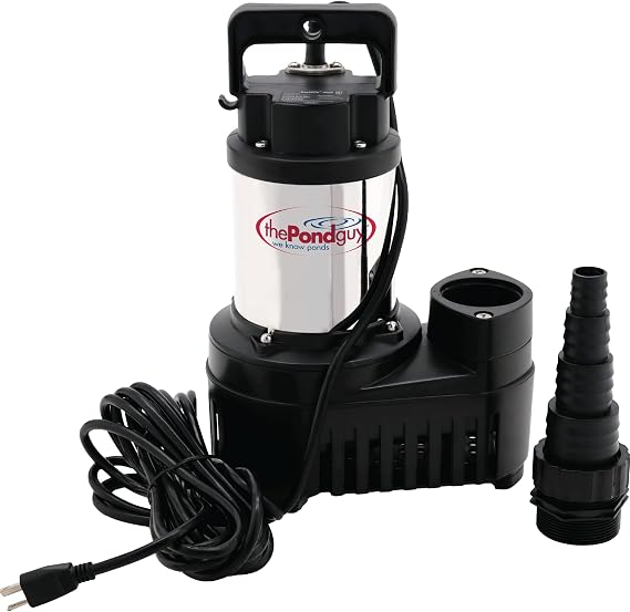 The Pond Guy RapidFlo Submersible Outdoor Water Pump, Perfect for Ponds, Waterfalls, Streams, Hydroponics & Pondless Features, Easy Install, Energy Saving, Quiet, Powerful Flow, Asynchronous, 3000 GPH