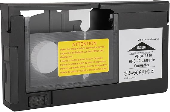 Acouto Camcorders Cassette Adapter, Camcorders Cassette A Playback Recording Video Cassette Adaptor One Key Control for S?VHS?C S?VHS Tapes