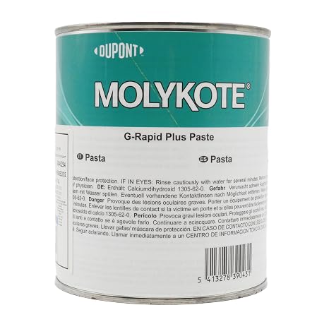 Molykote G-Rapid Plus Paste 1kg | Assembly and Running-in Paste with MoS2 | Excellent Wear Protection, Anti-Seize, and High-Load Performance