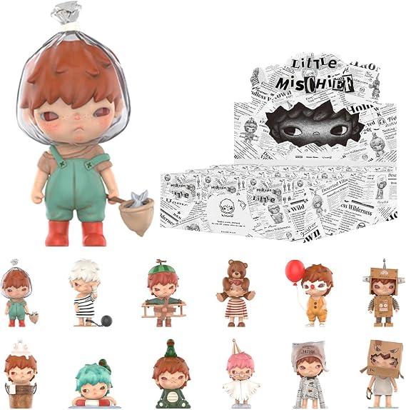 POP MART Hirono Mischievous Child Series Assorted Box 12 Pieces Pop Mart Gacha Gacha Blind Box Figure Plastic Model Premium Toy PVC Sofubi Original Character Birthday Present