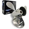 Boatman Boat Polished Stainless Propeller fit Tohatsu Outboard Engines 9.9HP-250 HP 3 Blades RH/LH