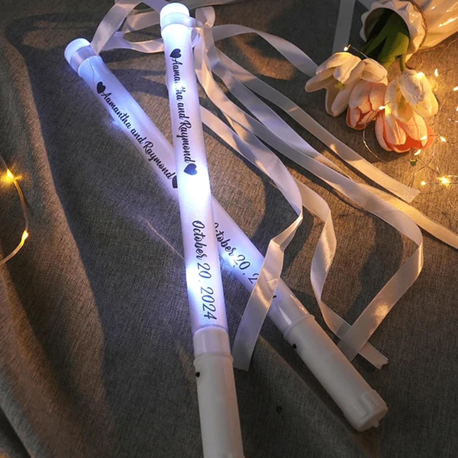 Custom Party Foam Sticks 25PC SFor Wedding Glow Foam,Dance Floor Props Reception Led Luces Para Fiestas, Wedding Wands Custom Party Favors