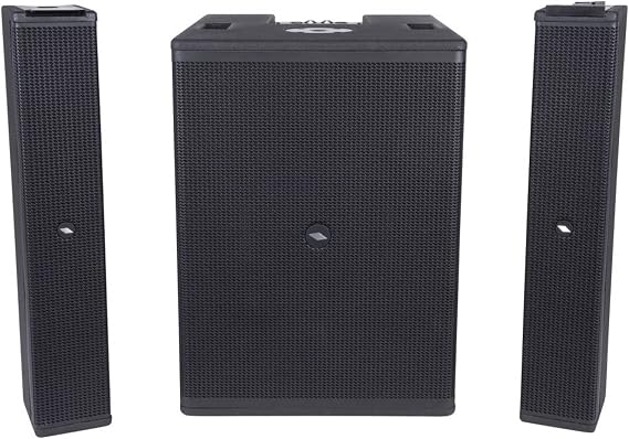 Proel SESSION6 2400W Peak Column Array Audio System with USB SD MP3 Module and Bluetooth Stereo - Black