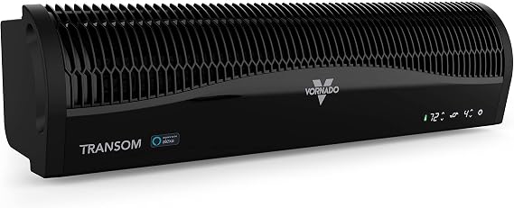 Vornado TRANSOM AE Window Fan with Alexa, 4 Speeds, Reversible Exhaust Mode, Weather Resistant Case, Whole Room, Black