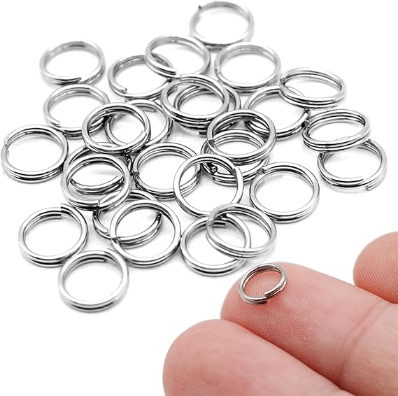 200 Pcs Small Keyring, Small Split Metal Rings Keyrings Loop Necklace for Craft Making, Keys Organization, DIY Arts