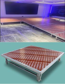 Portable Folding Stage | Quick Setup Performance Platform for School Play, Church, DJ Booth, Wedding Ceremony(59x39.4x11.8in)