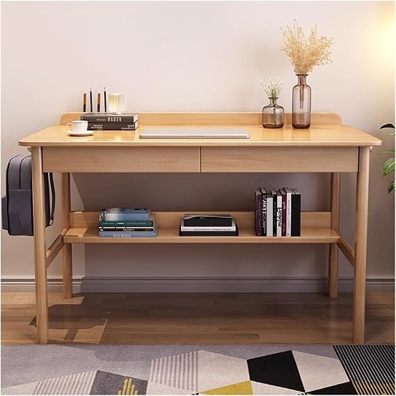 Computer Desk Solid Wood Desk, Office Drawer, Work Table, Workbench, Home Desk, PC Table, Desktop PC Table, Bedroom, Study Room, Rectangular Table Desk (Color : C,