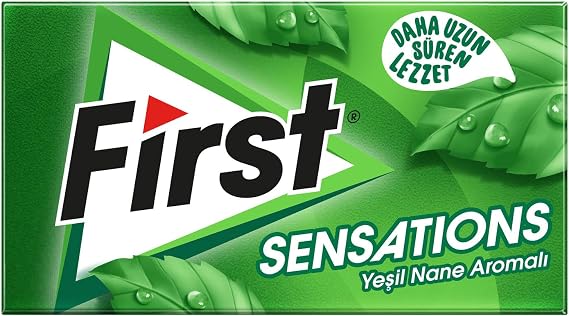 First Sensations Yeşil Nane Aromalı Sakız 27 gr, 12’li Paket