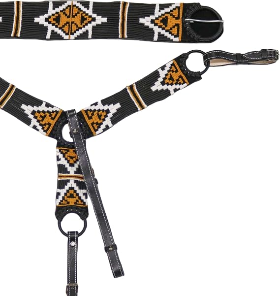 Charro Pechera Black / 35" Copper Brown Breastcollar/Cinch