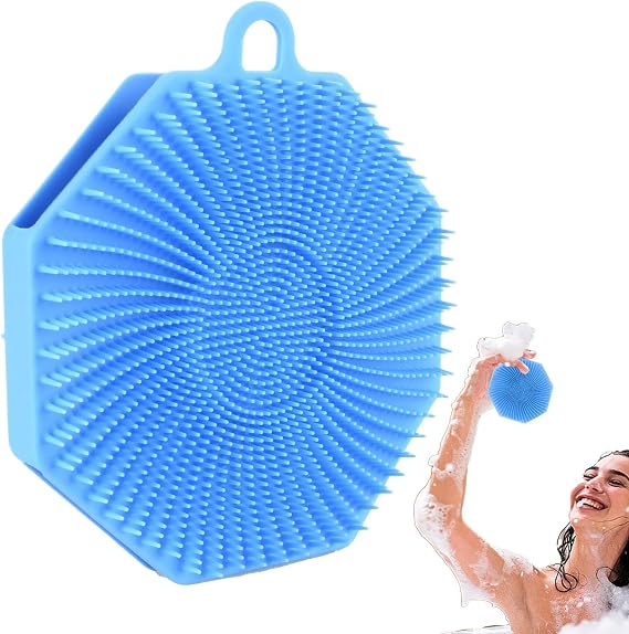 Bath Scrubber for Body Handheld Body Brush | Soft Double-Sided Reusable Skin Scrubber for Bathroom Daily Care Gym Spa Travel