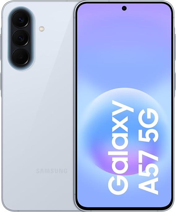Samsung Galaxy A57 5G Android Akıllı Telefon, 256GB Hafıza, 8GB RAM, Buz Mavisi, 6 Nesil OS Güncellemesi, Geniş Ekran, Üçlü Kamera (Samsung Türkiye Garantili)
