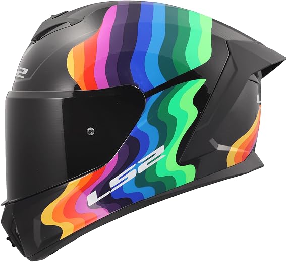 LS2, Integral Motorcycle Helmet RAPID III Flow Black Multi