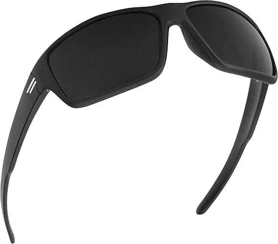 TOROE Super Dark Polarized Sunglasses - CAT4 Lens Black Sunglass