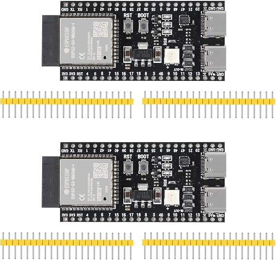 2PCS ESP32 S3 Development Board 2.4G WiFi BT Module Internet of Things ESP32-S3-WROOM-1 N16R8 MCU 44Pin 8M PSRAM