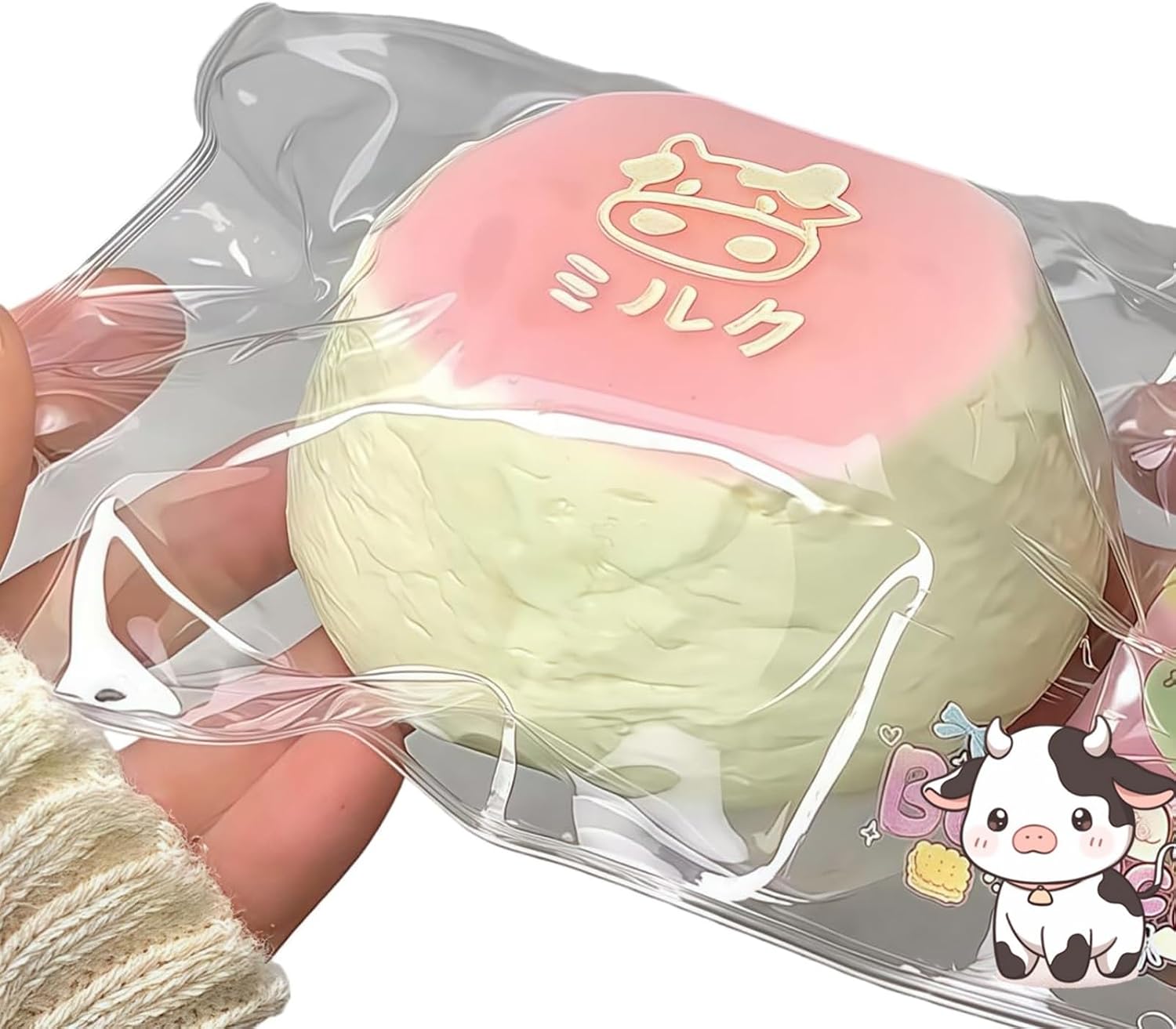 Squishy, Squishy Cake Toy, Made of water-based soft rubber, high elasticity, can be squeezed into a bag, squishy squishy, slow rebound and soft to the touch. Made of silicone, it is a stress