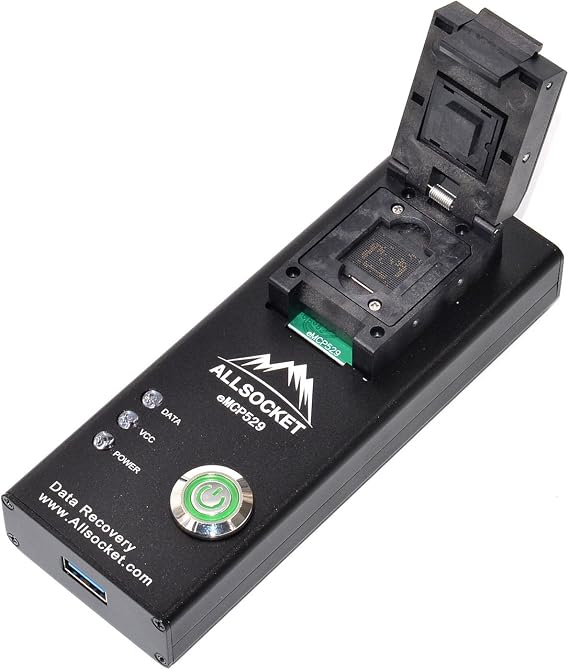 BGA529-USB Socket,eMCP529 Socket Reader for Galaxy Note4 KMR210008M-A805 for Sam Note4 n910,BGA529 Ball Chip-Off Data Recovery Adapter eMCP Memory