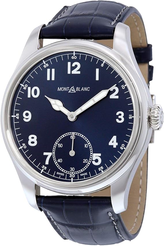 MONTBLANC OROLOGIO 1858 COLLECTION CARICA MANUALE 113702, blue, Mechanical
