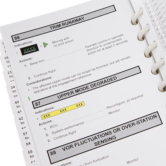 12 Ring AERAD QRH Binder - 39mm Pilot Checklist Binder from Aerobind - 2 Per Pack